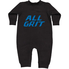 All Grit Detroit Football Toddler Hoodie Or Infant Fleece Romper Black
