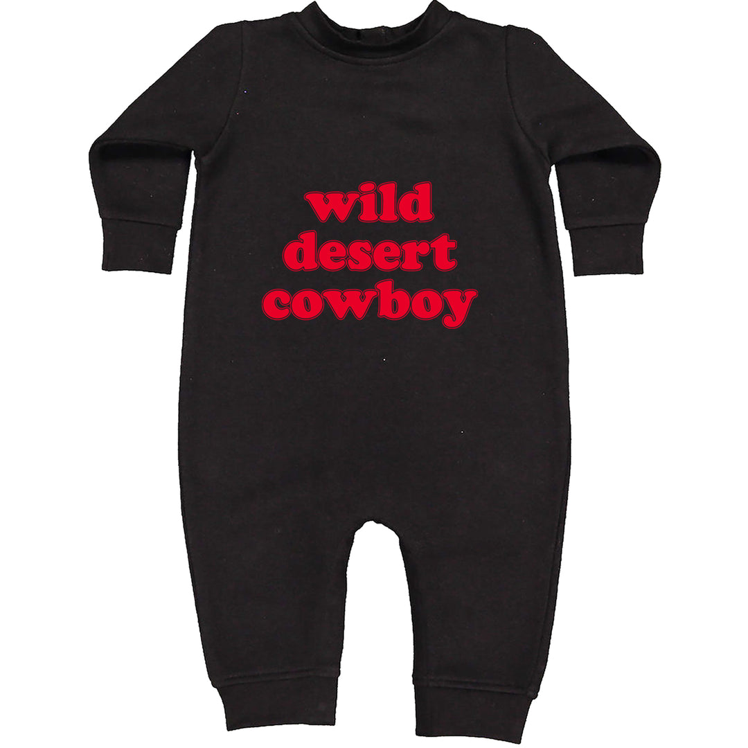 Wild Desert Cowboy Country Toddler Hoodie Or Infant Fleece Romper Black