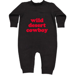 Wild Desert Cowboy Country Toddler Hoodie Or Infant Fleece Romper Black
