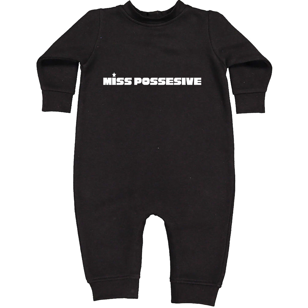 Miss Possessive Music Toddler Hoodie Or Infant Fleece Romper Black