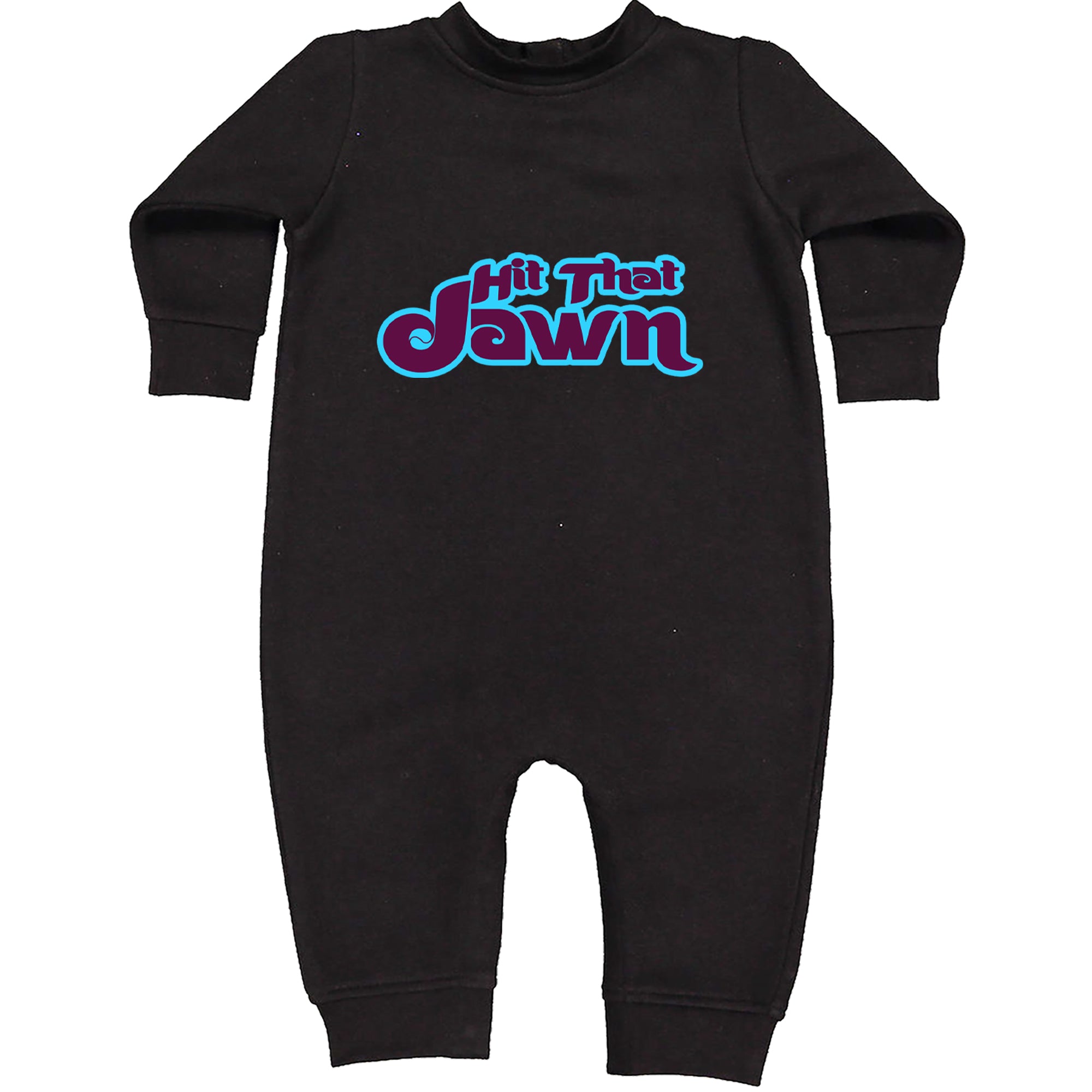 Hit That Jawn Philly Baseball Toddler Hoodie Or Infant Fleece Romper Black
