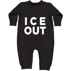 Ice Out Protest Toddler Hoodie Or Infant Fleece Romper Black