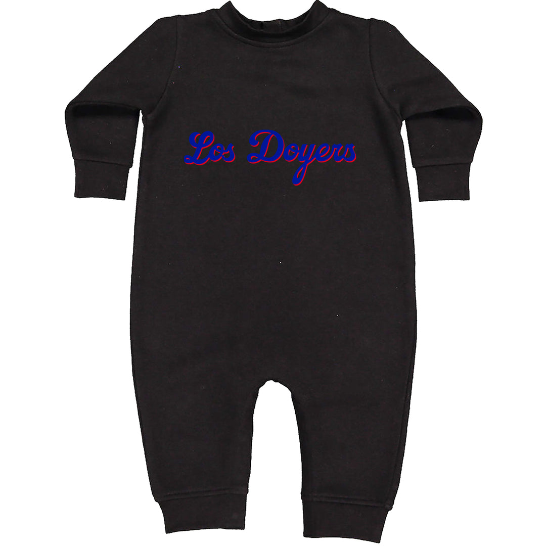 Los Doyers LA Baseball Toddler Hoodie Or Infant Fleece Romper Black