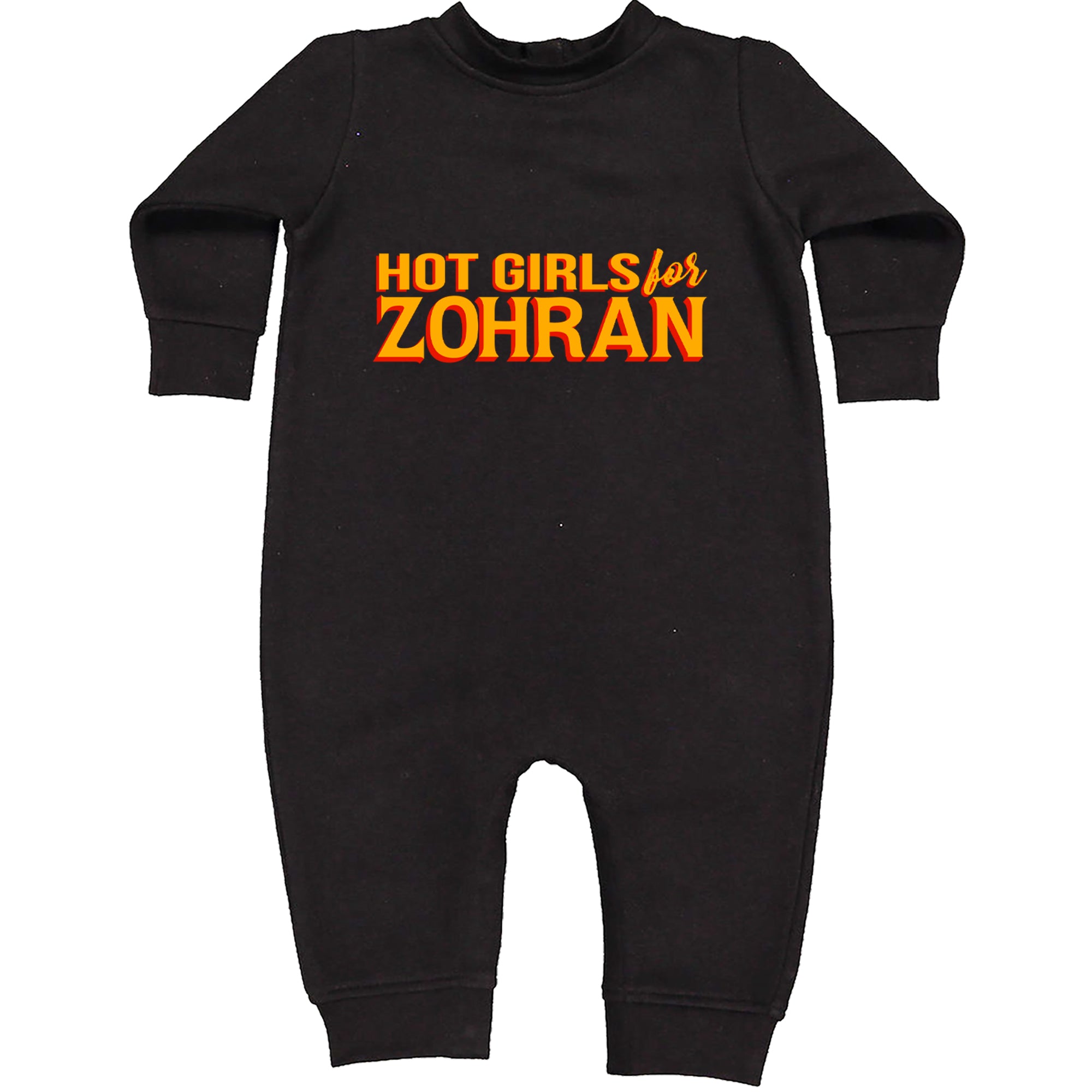 Hot Girls for Zohran Meme Toddler Hoodie Or Infant Fleece Romper Black