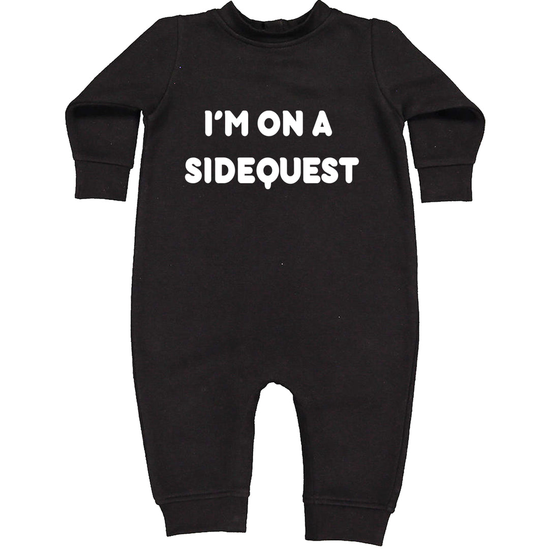 I'm On A Sidequest Festival Rave EDM graphic on Toddler Hoodie and Baby Fleece Onesie in Black