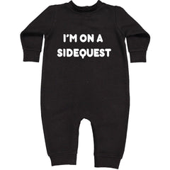 I'm On A Sidequest Festival Rave EDM graphic on Toddler Hoodie and Baby Fleece Onesie in Black