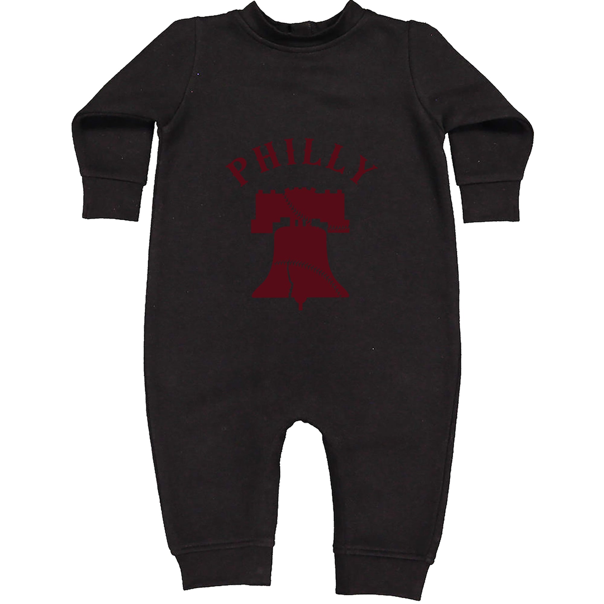 Philly Cracked Liberty Bell Toddler Hoodie Or Infant Fleece Romper Black