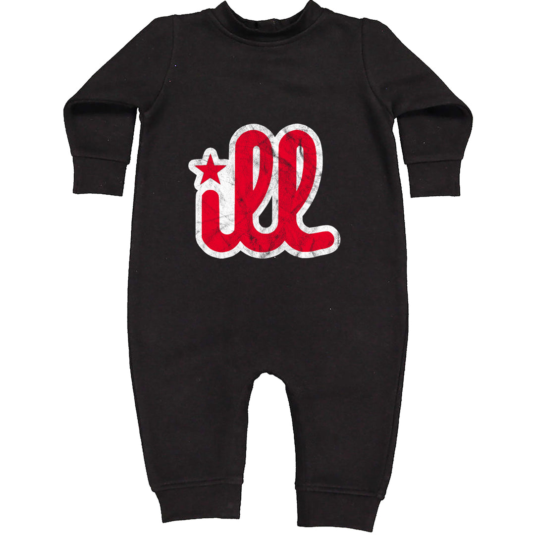ILL Vintage It's A Philly Thing Toddler Hoodie Or Infant Fleece Romper Black