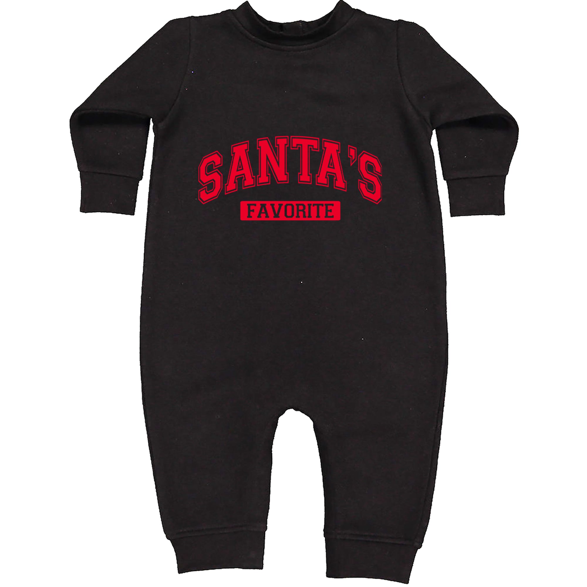 Santa's Favorite Toddler Hoodie Or Infant Fleece Romper Black