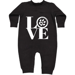 TLC LOVE Dog Rescue Toddler Hoodie Or Infant Fleece Romper Black