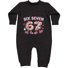 67 Candy Swirl Meme Toddler Hoodie Or Infant Fleece Romper Black