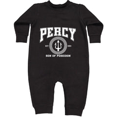 Percy Son Of Poseidon Sea God Toddler Hoodie Or Infant Fleece Romper Black