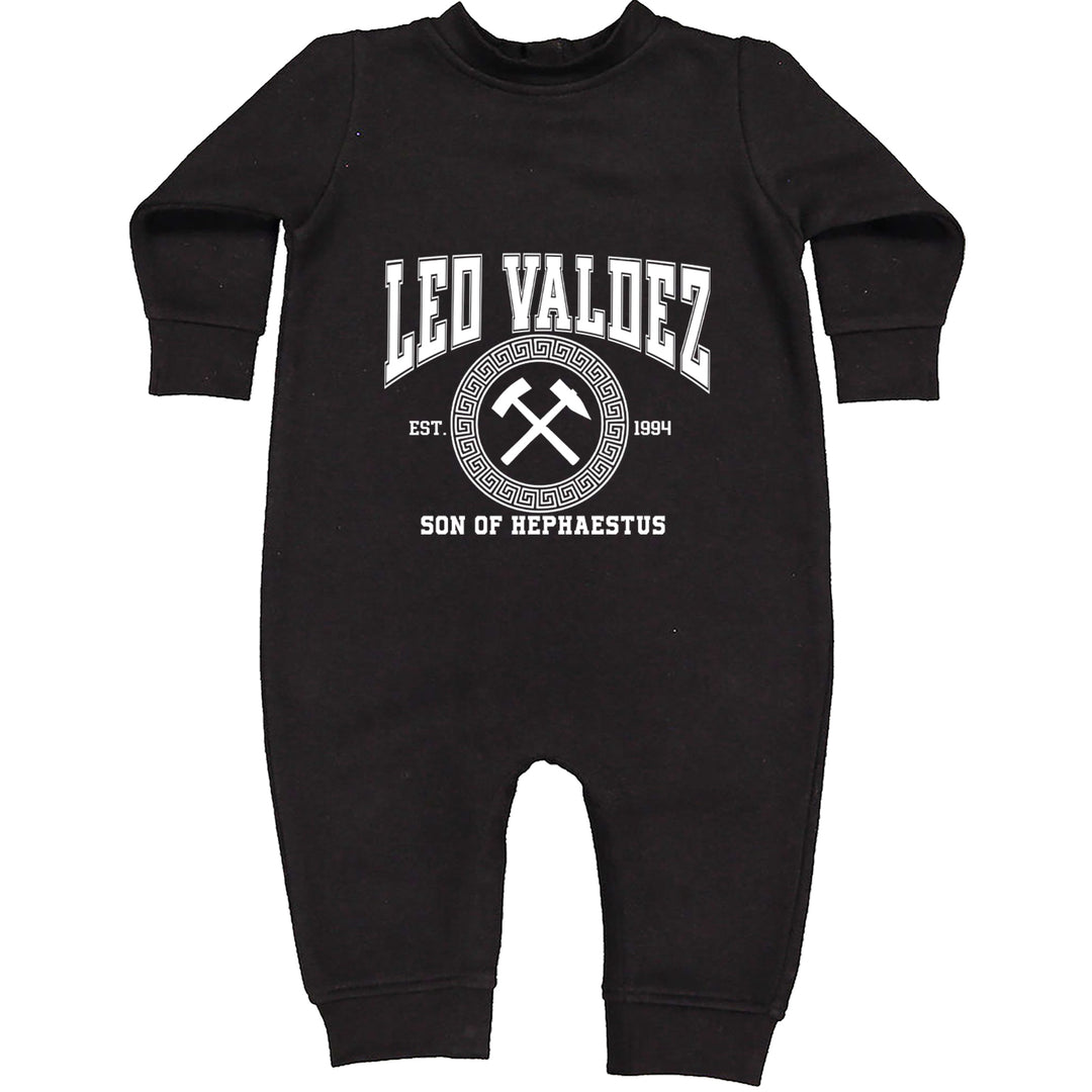 Leo Valdez Son of Hephaestus Forge Master Toddler Hoodie Or Infant Fleece Romper Black