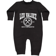 Leo Valdez Son of Hephaestus Forge Master Toddler Hoodie Or Infant Fleece Romper Black