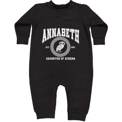 Annabeth Daughter of Athena Owl Wisdom Toddler Hoodie Or Infant Fleece Romper Black
