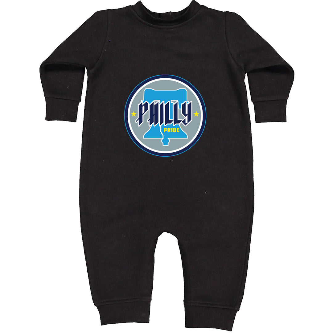 Philly Pride Liberty Bell Toddler Hoodie Or Infant Fleece Romper Black