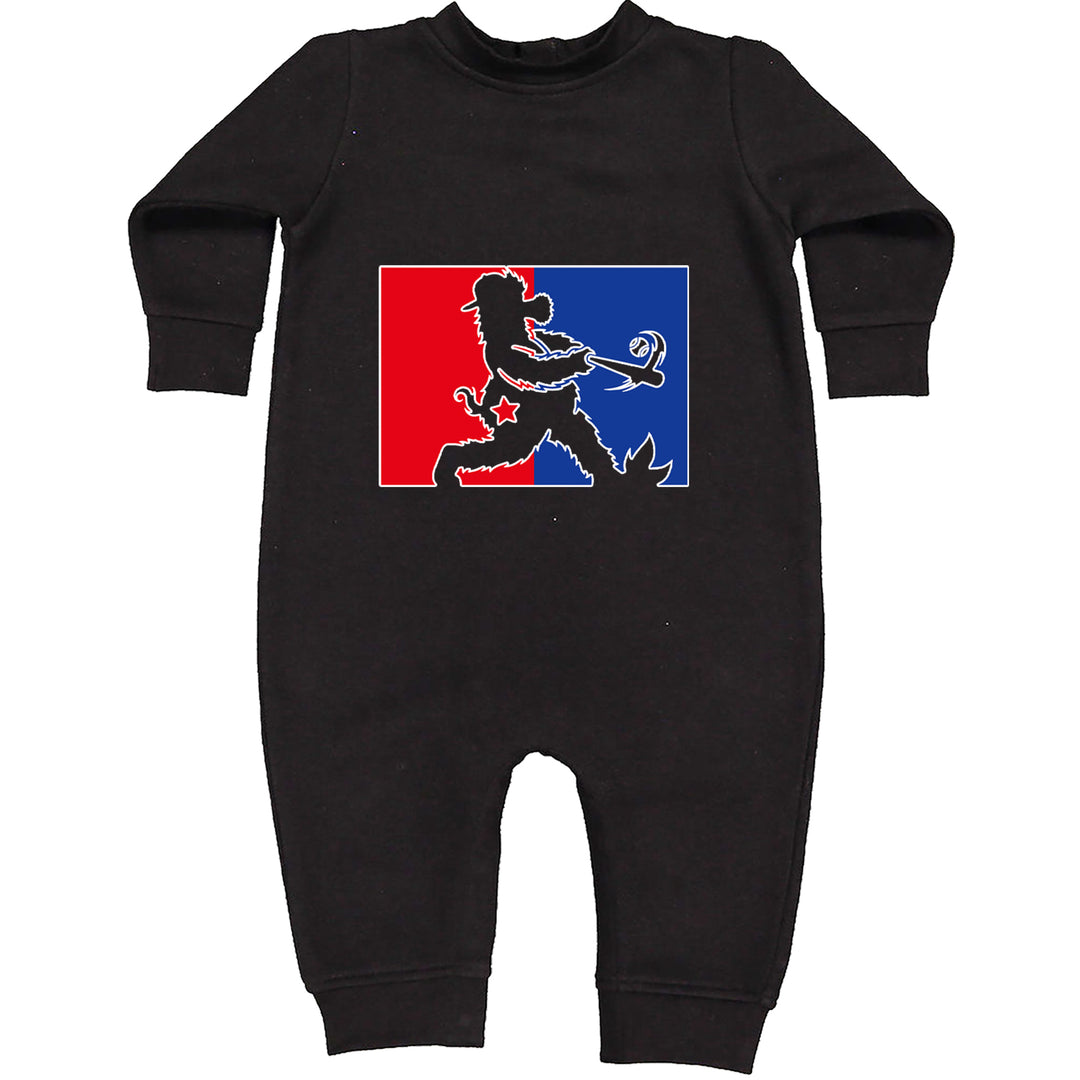 Batter Up Philly Baseball Phan Toddler Hoodie Or Infant Fleece Romper Black