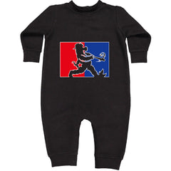 Batter Up Philly Baseball Phan Toddler Hoodie Or Infant Fleece Romper Black