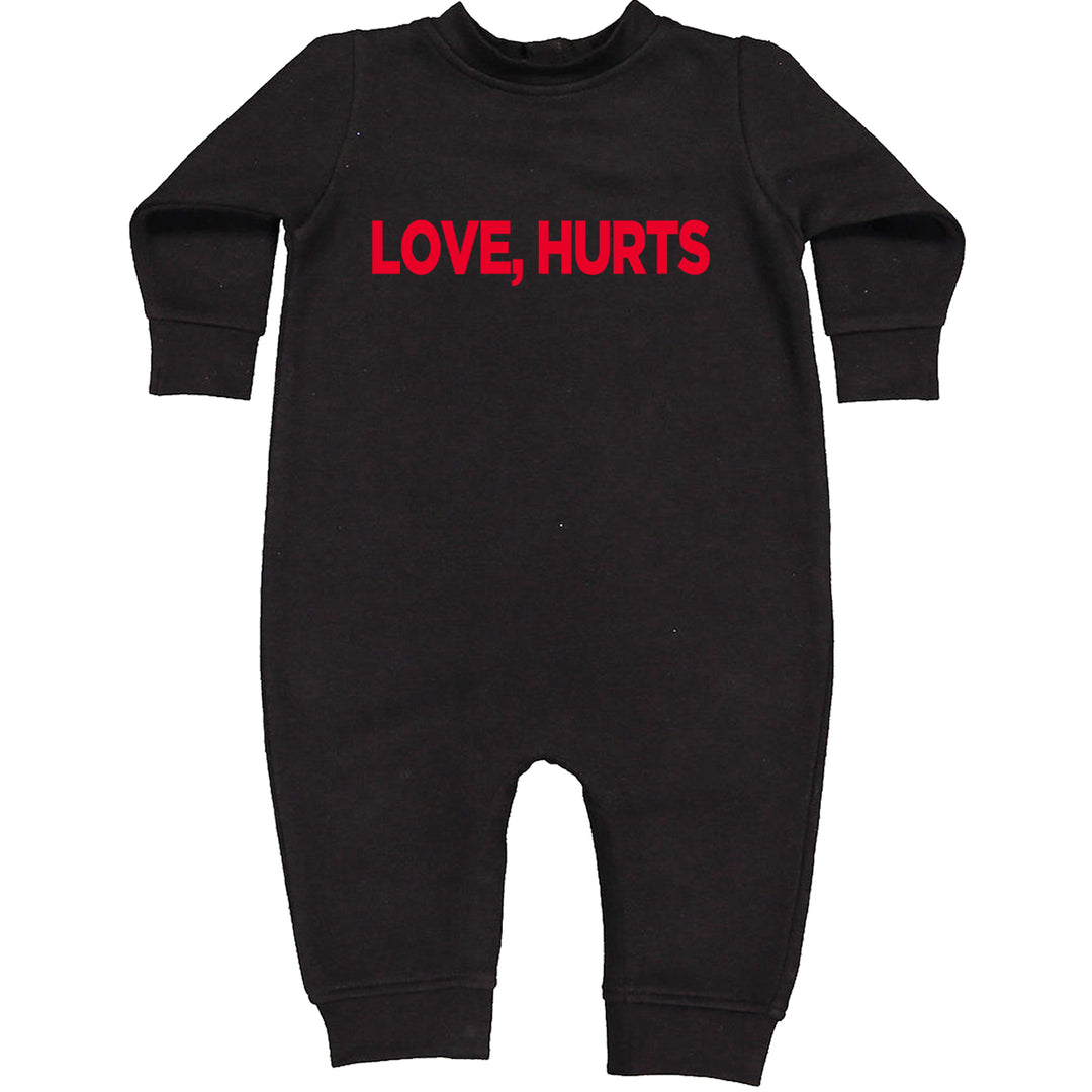 Love Hurts Toddler Hoodie Or Infant Fleece Romper Black