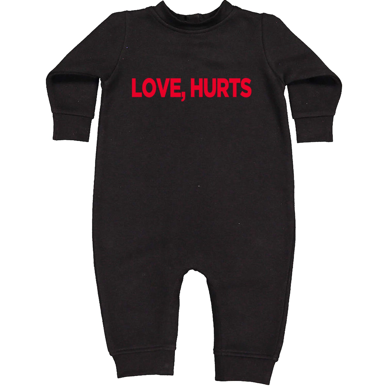 Love Hurts Toddler Hoodie Or Infant Fleece Romper Black
