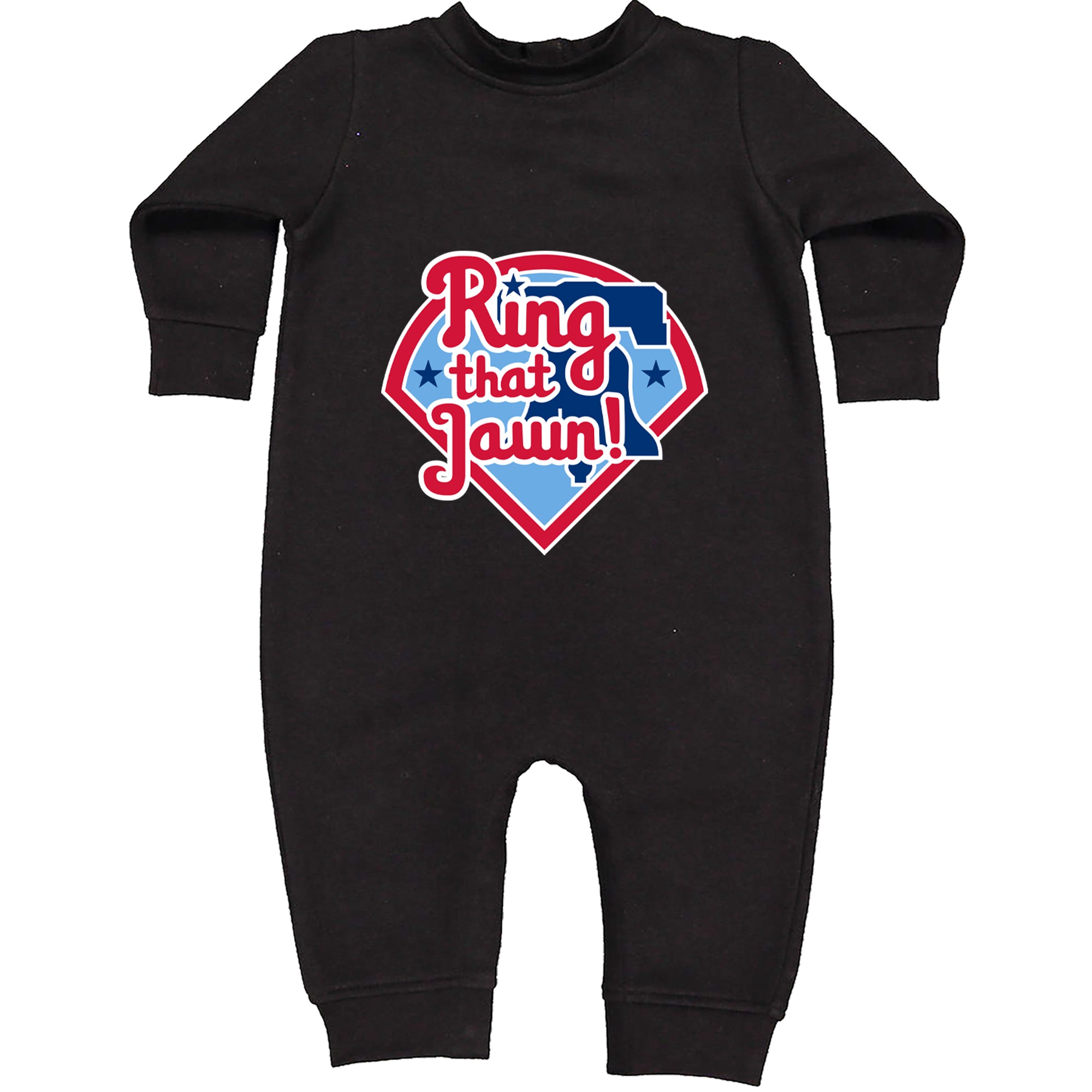 Ring That Jawn Philly Baseball Toddler Hoodie Or Infant Fleece Romper Black