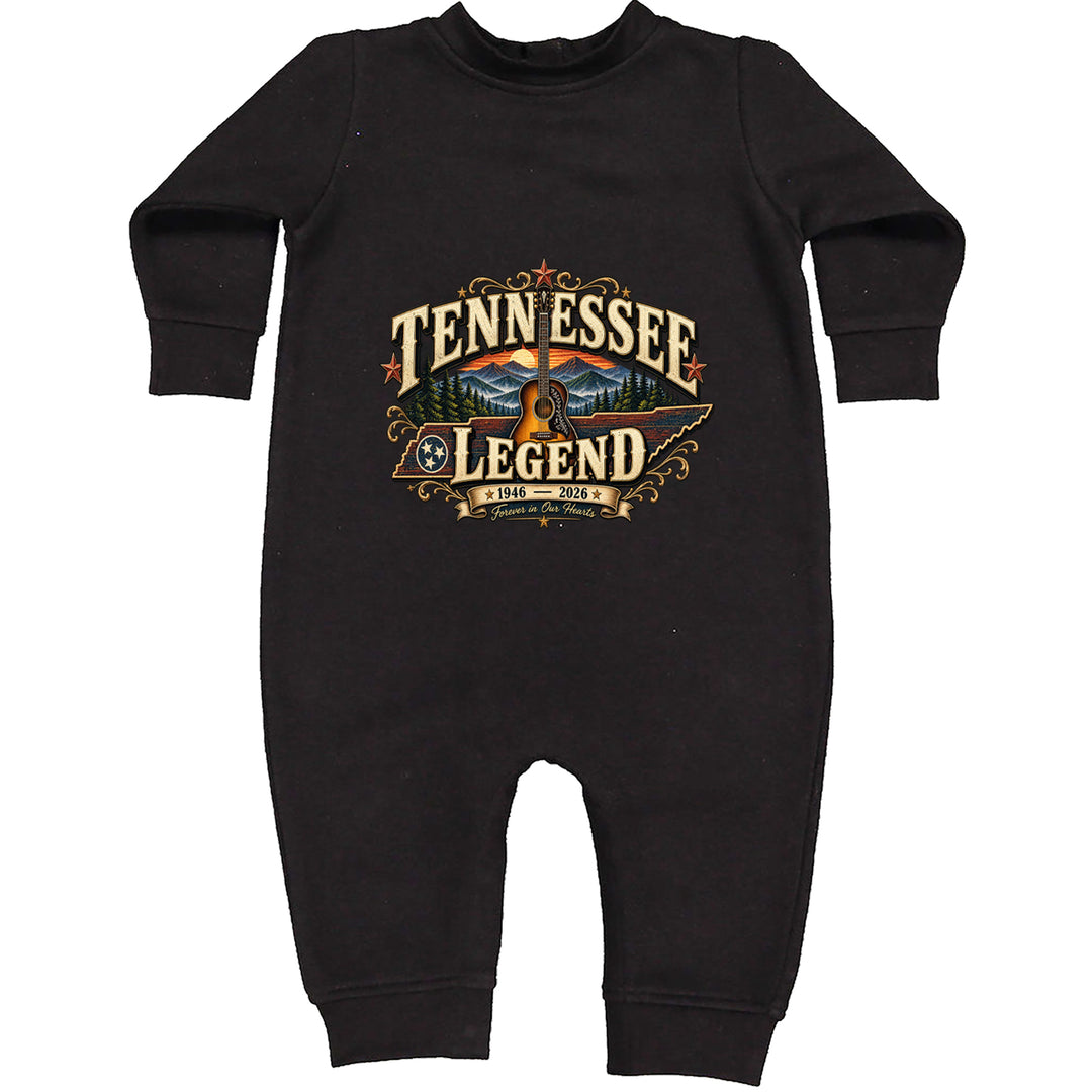 Tennessee Legend Country Music Dolly Toddler Hoodie Or Infant Fleece Romper Black
