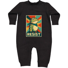Resist Portland Protest Frog Toddler Hoodie Or Infant Fleece Romper Black