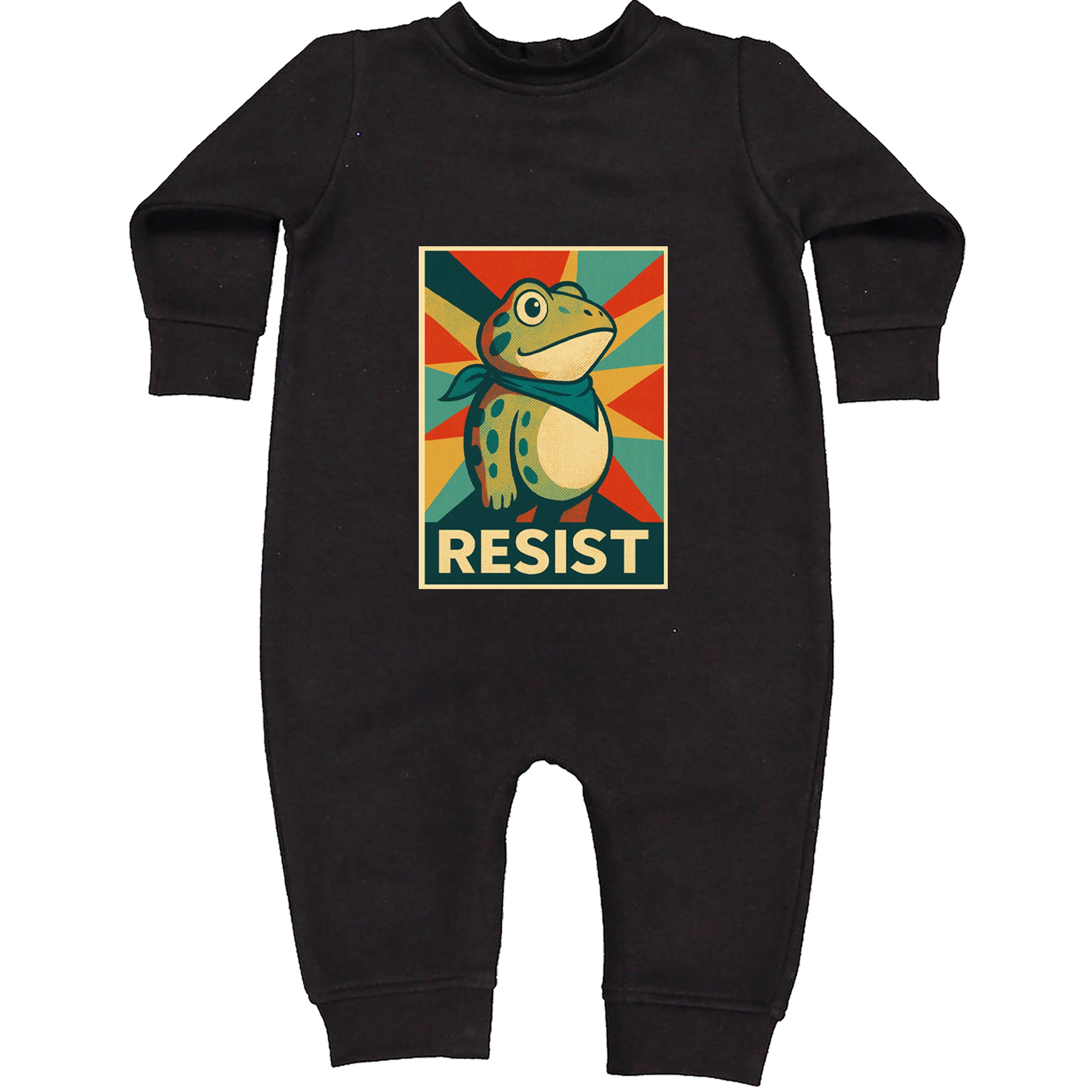 Resist Portland Protest Frog Toddler Hoodie Or Infant Fleece Romper Black