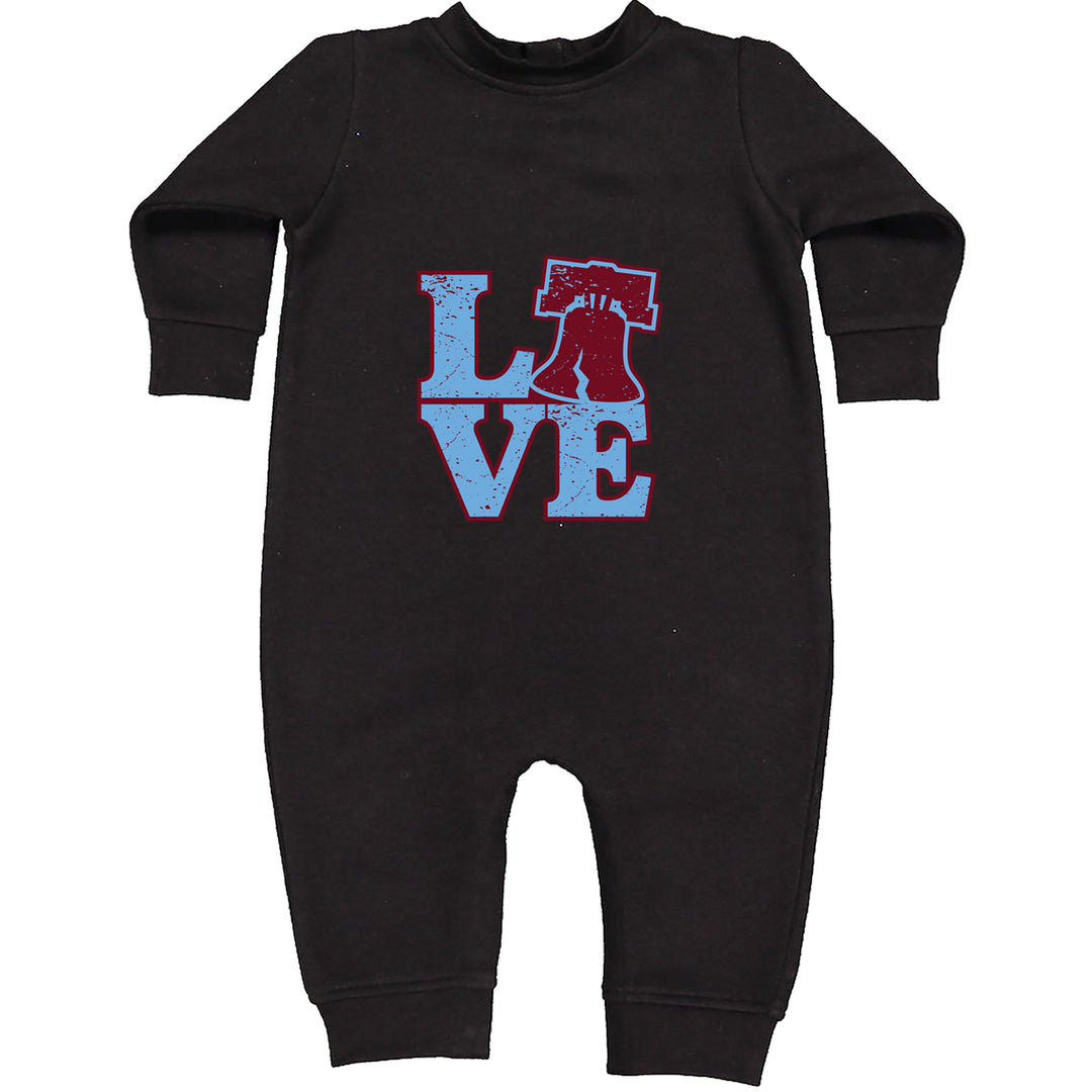 Love Philly Liberty Bell Toddler Hoodie Or Infant Fleece Romper Black