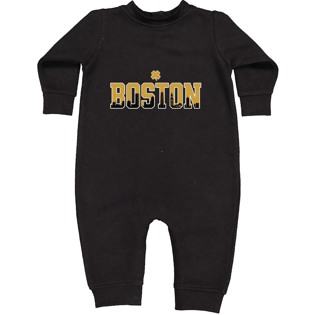 Boston City Pride Irish Toddler Hoodie Or Infant Fleece Romper Black