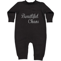Beautiful Chaos Glitter Music Festival Toddler Hoodie Or Infant Fleece Romper Black