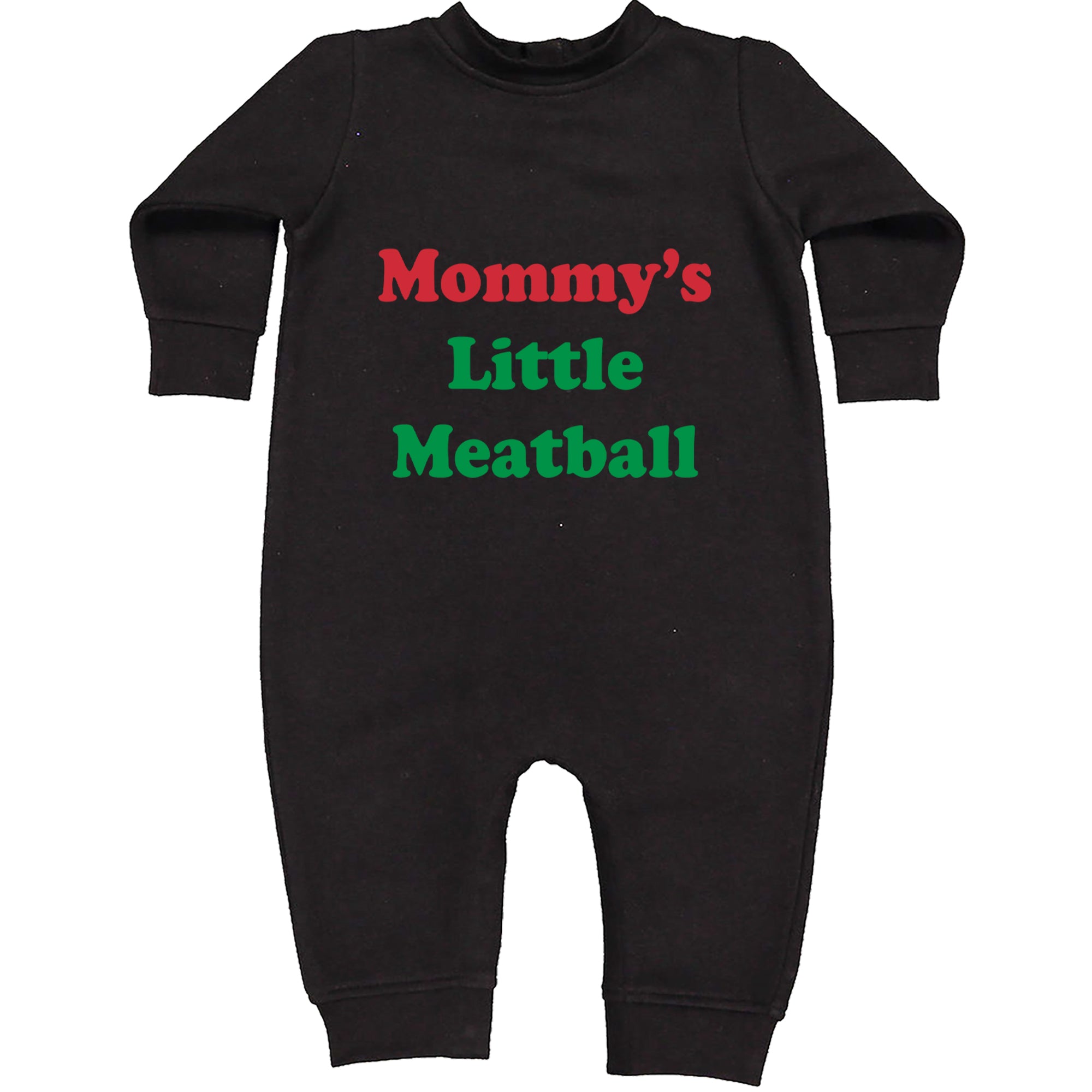 Mommy's Little Meatball Love Island Toddler Hoodie Or Infant Fleece Romper Black
