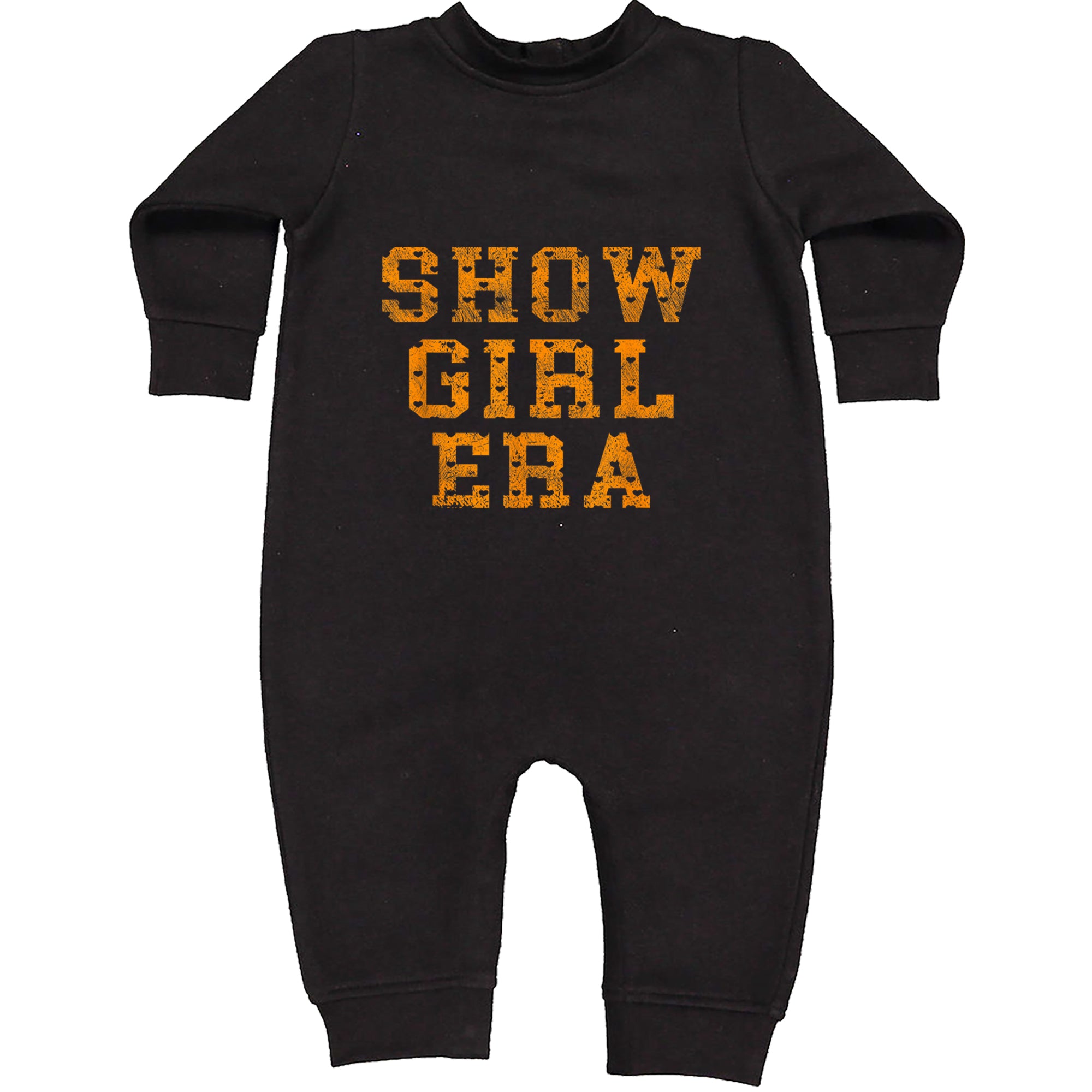 Vintage Showgirl Era Heart Toddler Hoodie Or Infant Fleece Romper Black