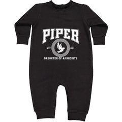 Piper Daughter of Aphrodite Rebel Heart Toddler Hoodie Or Infant Fleece Romper Black