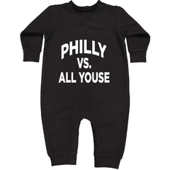 Philly Vs. All Youse Philly Thing Toddler Hoodie Or Infant Fleece Romper Black