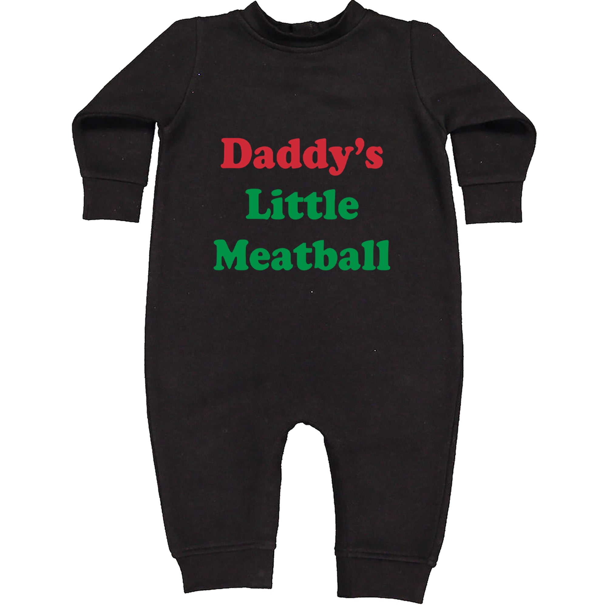 Daddy's Little Meatball Love Island Toddler Hoodie Or Infant Fleece Romper Black