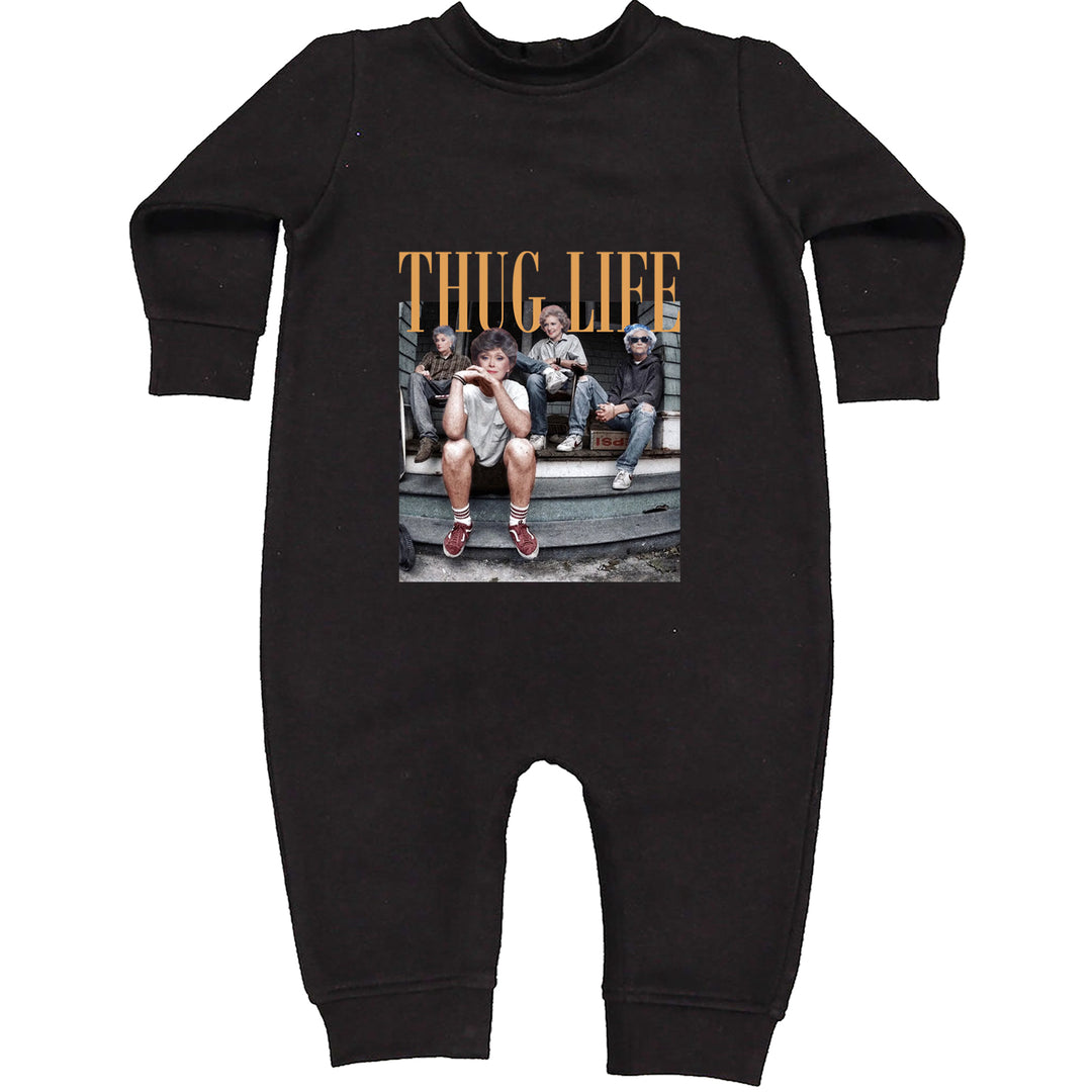 Golden Girls Thug Life Street Toddler Hoodie Or Infant Fleece Romper Black
