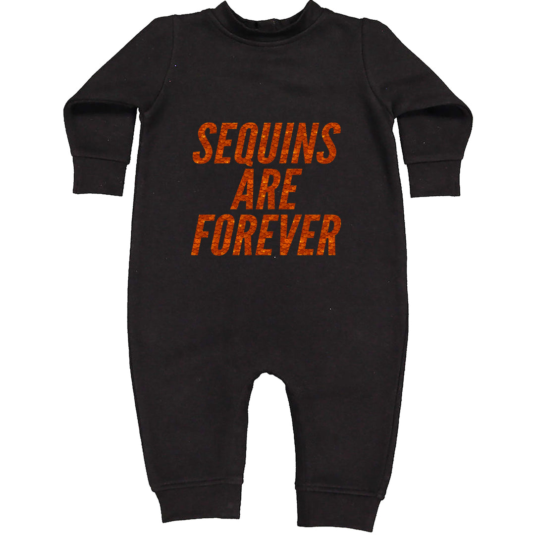 Sequins Are Forever Retro Glam Toddler Hoodie Or Infant Fleece Romper Black