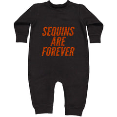 Sequins Are Forever Retro Glam Toddler Hoodie Or Infant Fleece Romper Black