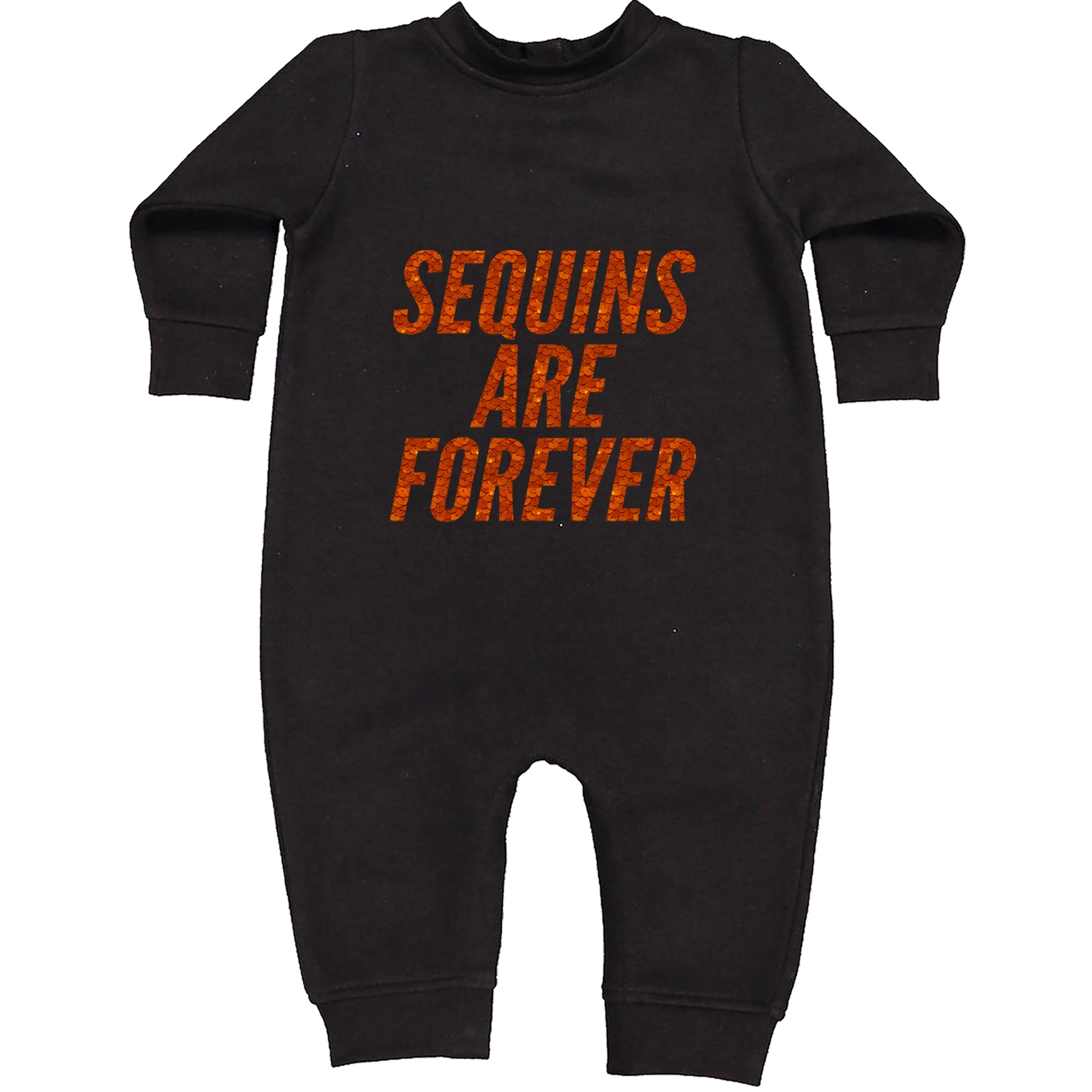 Sequins Are Forever Retro Glam Toddler Hoodie Or Infant Fleece Romper Black