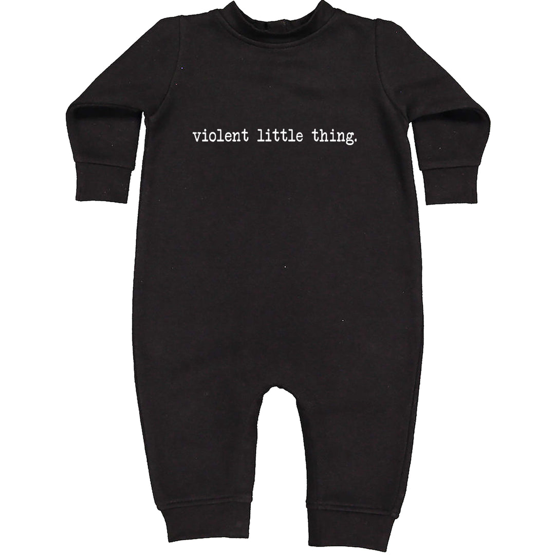 Typeface Violent Little Thing Toddler Hoodie Or Infant Fleece Romper Black