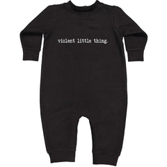 Typeface Violent Little Thing Toddler Hoodie Or Infant Fleece Romper Black