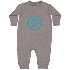 TLC To Love a Canine Dog Rescue Teal Toddler Hoodie Or Infant Fleece Romper Heather Grey