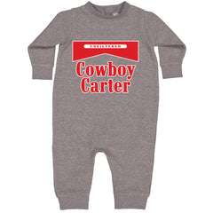 Cowboy Carter Country Act Two graphic on Toddler Hoodie and Baby Fleece Onesie in Heather Grey