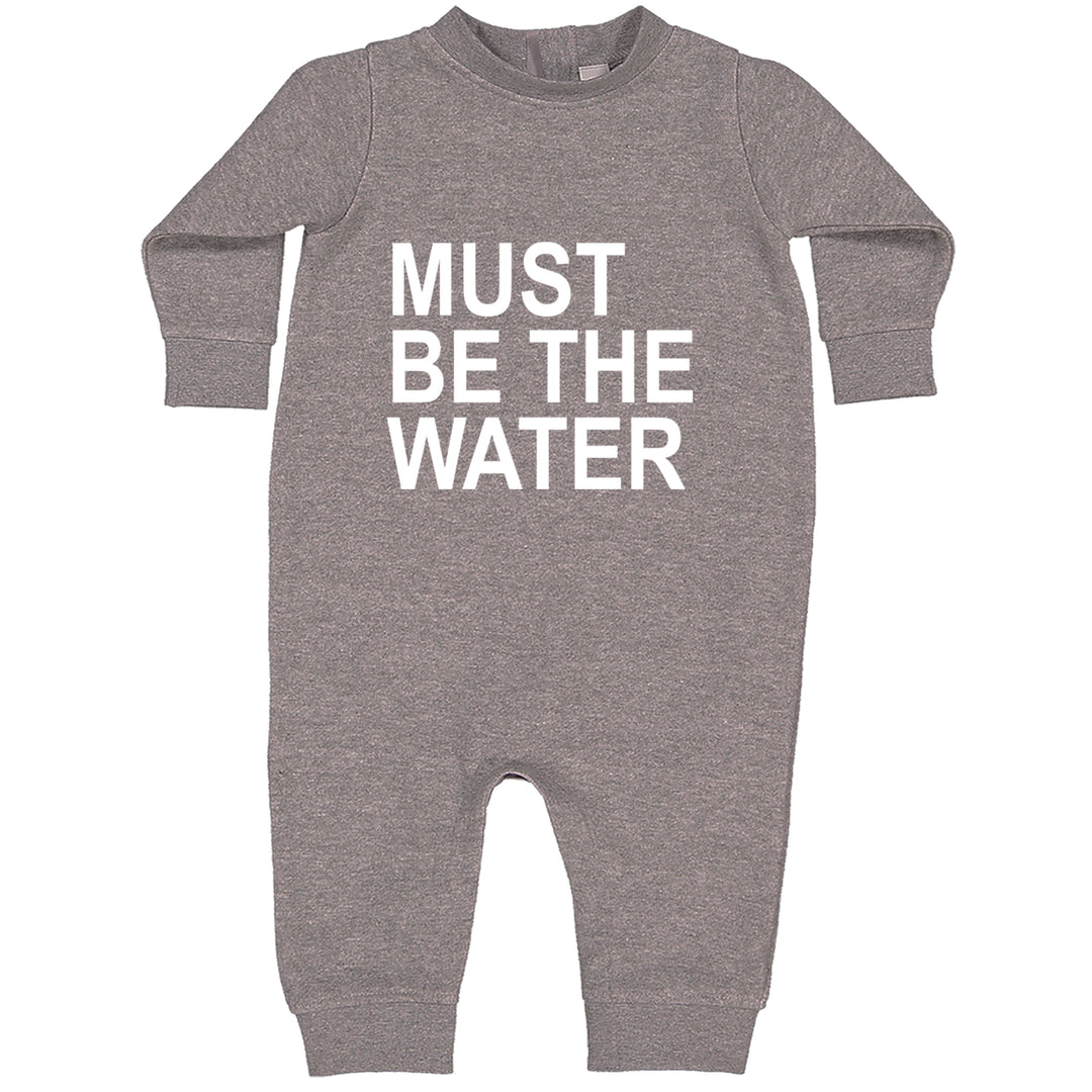 Must Be The Water Funny Racing Meme Toddler Hoodie Or Infant Fleece Romper Heather Grey