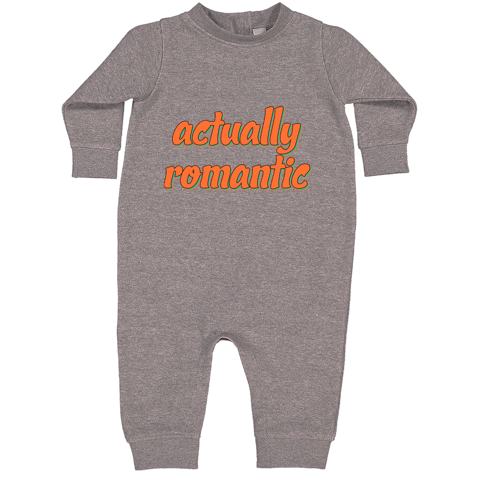 Actually Romantic Toddler Hoodie Or Infant Fleece Romper Heather Grey