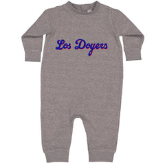 Los Doyers LA Baseball Toddler Hoodie Or Infant Fleece Romper Heather Grey