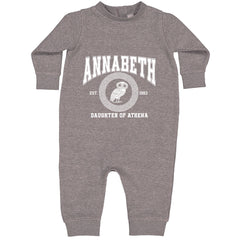 Annabeth Daughter of Athena Owl Wisdom Toddler Hoodie Or Infant Fleece Romper Heather Grey
