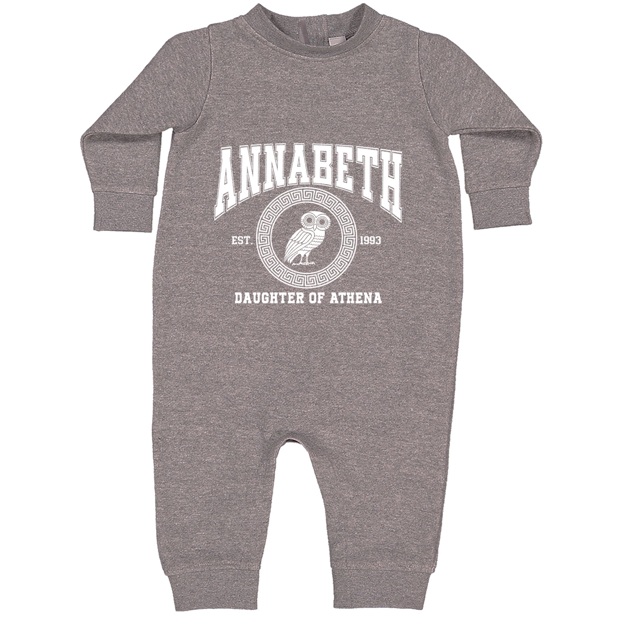 Annabeth Daughter of Athena Owl Wisdom Toddler Hoodie Or Infant Fleece Romper Heather Grey