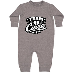 Team Ciara Scamanda Broken Heart Toddler Hoodie Or Infant Fleece Romper Heather Grey